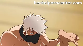 Straight ninja hard up persons dared on every side attempt anal sex with each other! - Kakashi X Asuma